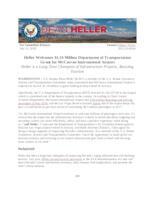 Heller Welcomes $1.16 Million Department of Transportation Grant for McCarran International Airport