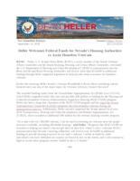 Heller Welcomes Federal Funds for Nevada's Housing Authorities to Assist Homeless Veterans