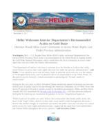 Heller Welcomes Interior Department's Recommended Action on Gold Butte