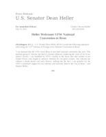 Heller Welcomes VFW National Convention to Reno