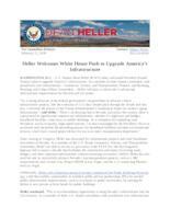 Heller Welcomes White House Push to Upgrade America's Infrastructure