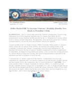 Heller-Backed Bill To Increase Veterans' Disability Benefits Now Heads to President's Desk