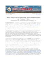 Heller-Backed Bill to Stop Online Sex Trafficking Sent to the President's Desk