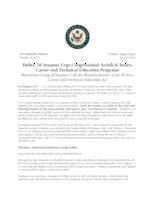 Heller, 58 Senators Urge Congressional Action to Renew Career and Technical Education Programs