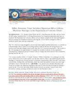 Heller, Boozman, Tester Introduce Bipartisan Bill to Address Physician Shortages at the Department of Veterans Affairs