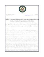 Heller, Cornyn, Blumenthal Lead Bipartisan Effort to Combat Online Exploitation of Children