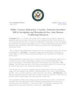 Heller, Cornyn, Klobuchar, Grassley, Feinstein Introduce Bill to Strengthen and Reauthorize Key Anti-Human Trafficking Measures