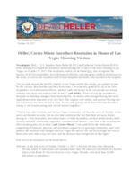 Heller, Cortez Masto Introduce Resolution in Honor of Las Vegas Shooting Victims