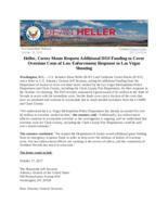 Heller, Cortez Masto Request Additional DOJ Funding to Cover Overtime Costs of Law Enforcement Response to Las Vegas Shooting