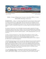 Heller, Group of Bipartisan Senators Introduce Bill to Create Affordable Housing Task Force