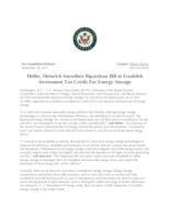 Heller, Heinrich Introduce Bipartisan Bill to Establish Investment Tax Credit For Energy Storage