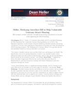 Heller, Heitkamp Introduce Bill to Help Vulnerable Veterans Secure Housing