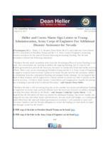 Heller, Masto and Amodei Sign Letters to Trump Administration, Army Corps of Engineers For Disaster Assistance for Nevada