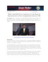 Heller, Reed Hold Press Conference to Urge House of Representatives to Pass Unemployment Insurance Bill