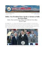 Heller, Vice President Pence Speak to Airmen at Nellis Air Force Base