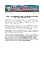 Heller, Vice President Pence Speak to Airmen at Nellis Air Force Base, Visit with Nevada Veterans