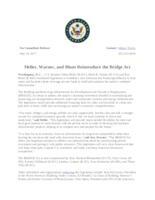 Heller, Warner, and Blunt Reintroduce Infrastructure Legislation, The Bridge Act