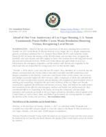 Ahead of One Year Anniversary of Las Vegas Shooting, U.S. Senate Unanimously Passes Heller-Cortez Masto Resolution Honoring Victims, Recognizing Local Heroes