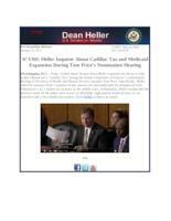 ICYMI Heller Demands More Health Care Access in Nevada's Underserved Communities