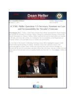 ICYMI Heller Demands Real Accountability for America's Veterans at Veterans Committee Hearing