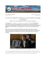 ICYMI Heller Drives Need For Tax Reform