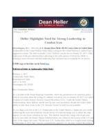 ICYMI Heller Letter Highlights Need for Strong Leadership toward Iran