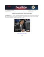 ICYMI Heller Questions Panel on Net Neutrality