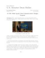 ICYMI Heller Speaks about Budget