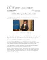 ICYMI Heller Speaks About Fiscal Cliff