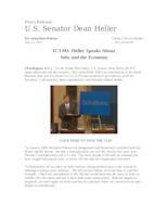 ICYMI Heller Speaks About Jobs and the Economy