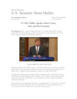 ICYMI Heller Speaks About Taxes, Jobs and the Economy