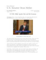 ICYMI Heller Speaks Jobs and the Economy