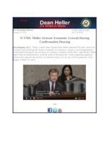 ICYMI Heller Stresses Need for Increased Broadband Services During Confirmation Hearing