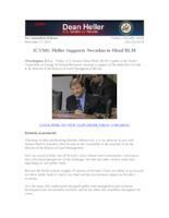 ICYMI Heller Supports Nevadan to Head BLM