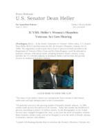 ICYMI Heller's Women's Homeless Veterans Act Hearing