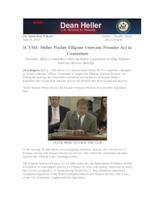 ICYMI- Heller Discusses Veterans Benefits Legislation