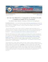 In Case You Missed It "Companies in Northern Nevada Confident on Heels of Tax Overhaul"