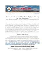 In Case You Missed It Heller Efforts Highlighted During the State of the Union