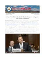 In Case You Missed It Heller Pushes Congress to Approve His Public Lands Bills