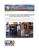 In Case You Missed It Nevada Media Highlights Heller Bill to Boost School Security, Prevent Violence