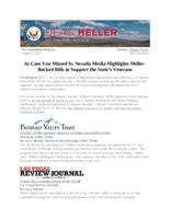 In Case You Missed It Nevada Media Highlights Heller-Backed Bills to Support the State's Veterans