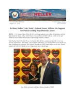 In Reno, Heller Visits Noah's Animal House, Affirms His Support for Policies to Help Stop Domestic Abuse