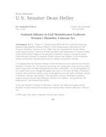 National Alliance to End Homelessness Endorses Women's Homeless Veterans Act