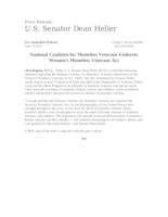 National Coalition for Homeless Veterans Endorses Women's Homeless Veterans Act