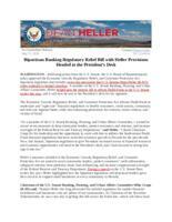 Bipartisan Banking Regulatory Relief Bill with Heller Provisions Headed to the President's Desk