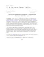 Veterans of Foreign Wars Endorses Veterans Small Business Protection Act