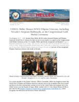 VIDEO Heller Honors WWII Filipino Veterans, Including Nevada's Sergeant Baldonado, at the Congressional Gold Medal Ceremony