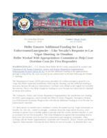 Heller Ensures Additional Funding for Law Enforcement Emergencies Like Nevadas Response to Las Vegas Shooting - in Omnibus