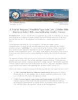 A Year of Progress President Signs into Law 15 Heller Bills