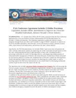 FAA Conference Agreement Includes 13 Heller Provisions